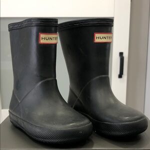 Hunter Kids First Classic Rain Boots – Black – Toddler Size 6